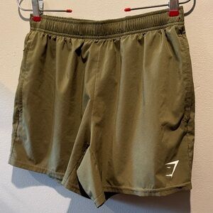 Gymshark Green Airy 100% Polyester Athletic Women’s Running Workout Gym Shorts